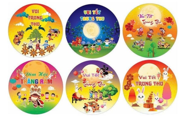 Mẫu sticker trung thu sang trọng