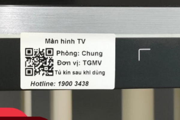 Mẫu tem kiểm kê tài sản có mã QR