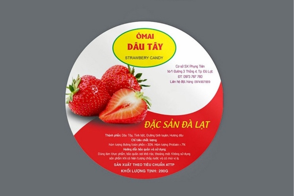 Mẫu tem ô mai in ấn sắc nét
