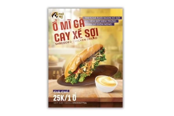 Mẫu tờ rơi bánh mì đẹp, thiết kế theo yêu cầu tại Hoa Long