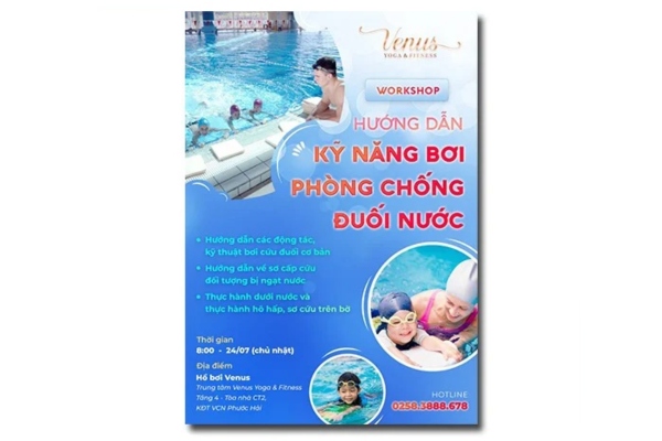 Mẫu tờ rơi dạy bơi nhiều ưu đãi