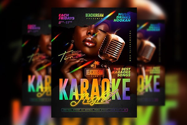 IN Hoa long nhận thiết kế và in ấn mẫu tờ rơi karaoke cao cấp