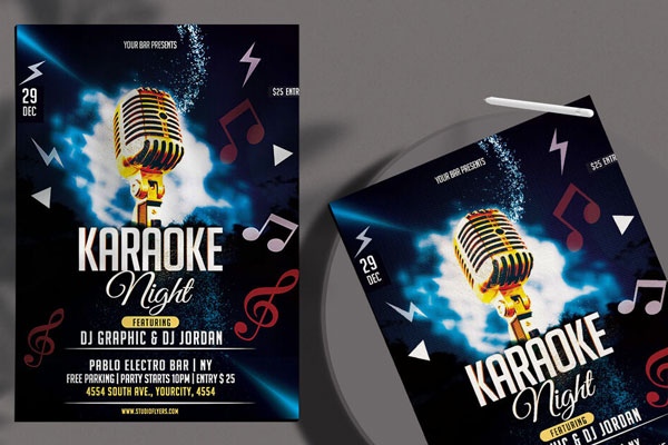 In Hoa Long nhận thiết kế và in ấn mẫu tờ rơi karaoke sang trọng