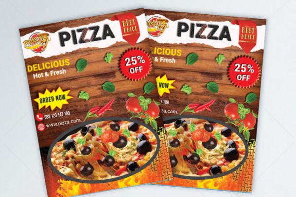 Mẫu tờ rơi pizza đẹp, giá rẻ tại Hà Nội