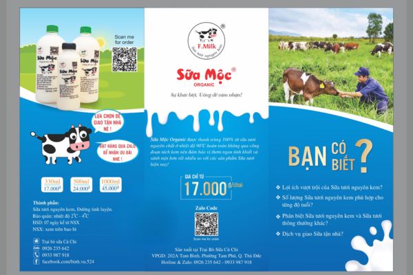 Mẫu tờ rơi sữa giá rẻ, thiết kế chất lượng cao tại Hà Nội