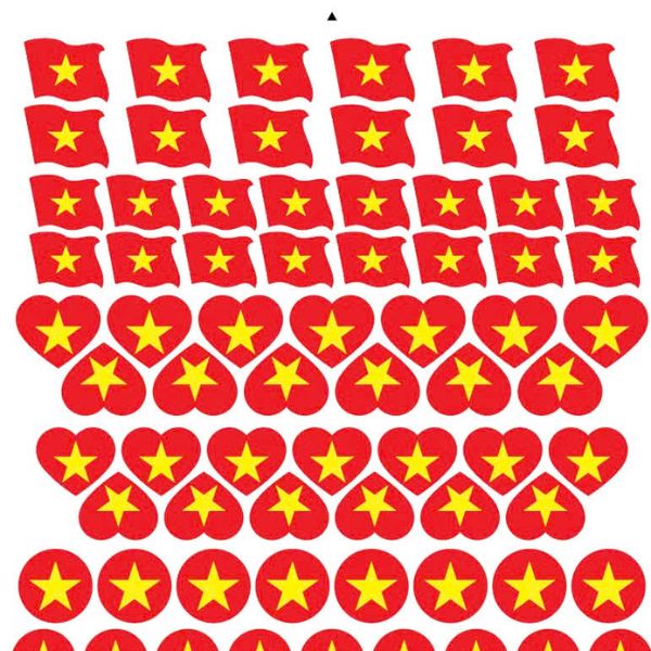 In sticker cờ Việt Nam giá rẻ, thiết kế theo yêu cầu tại Hà Nội