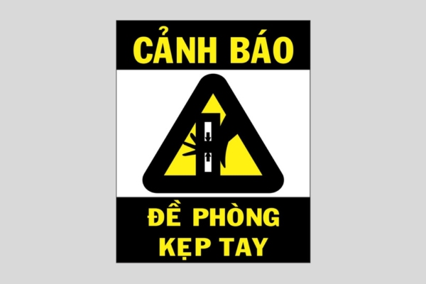 29+ Mẫu tem cảnh báo kẹp tay đúng tiêu chuẩn