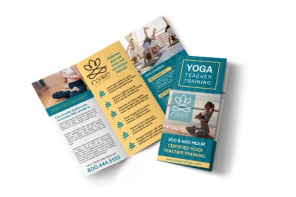 Mẫu brochure yoga giá rẻ, thiết kế theo yêu cầu tại Hà Nội