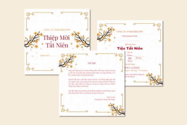 Mẫu thiệp mời tất niên giá rẻ, chất lượng cao tại Hà Nội