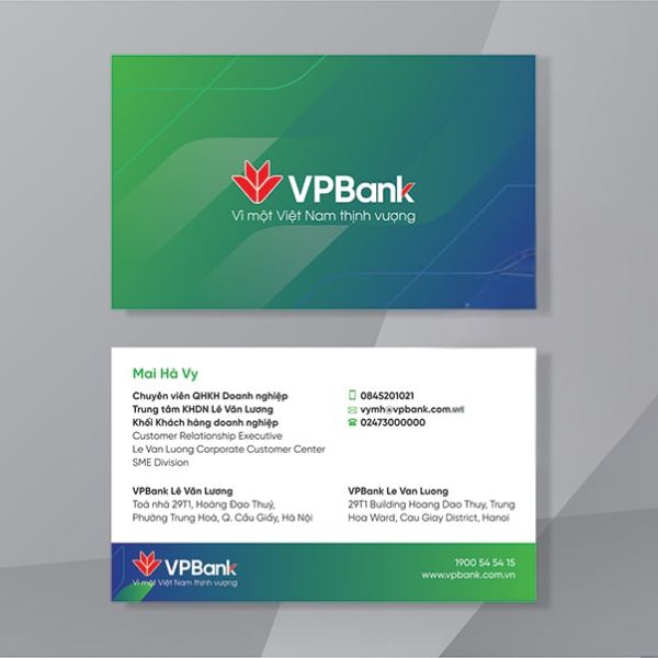 In card ngân hàng vpbank giá rẻ, thiết kế theo yêu cầu