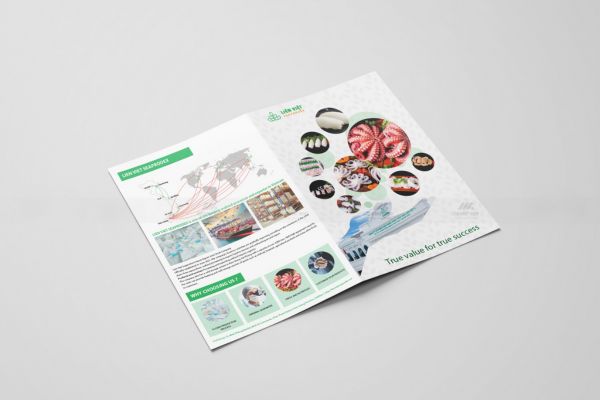Mẫu brochure thủy hải sản giá rẻ, chất lượng cao