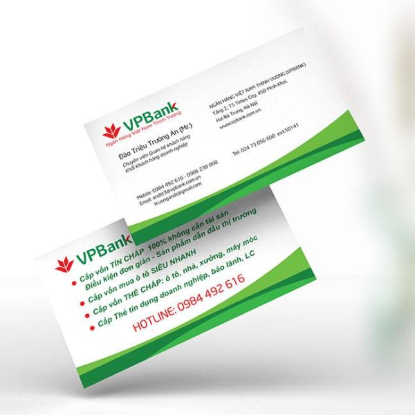 In card ngân hàng vpbank giá rẻ, thiết kế theo yêu cầu