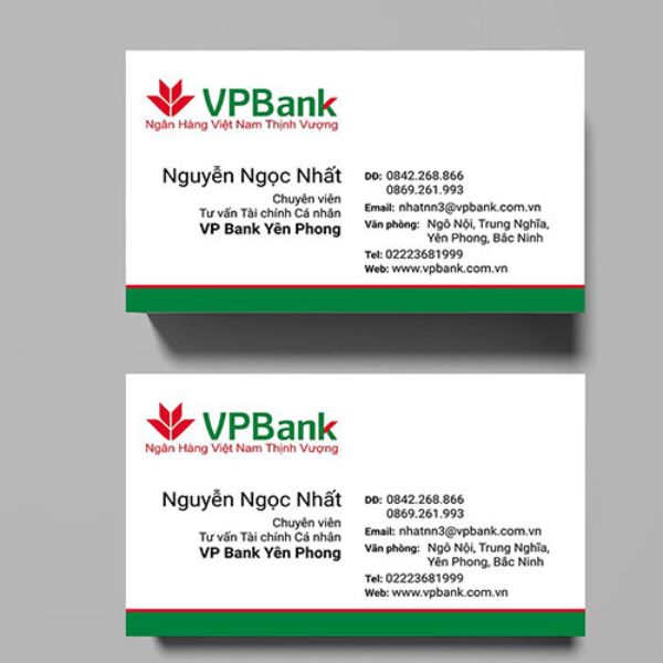 In card ngân hàng vpbank giá rẻ, thiết kế theo yêu cầu