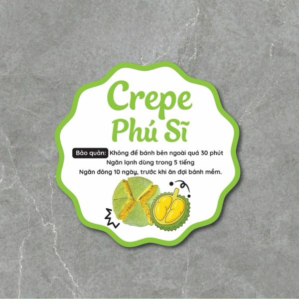 In tem bánh crepe giá rẻ, chất lượng cao tại Hà Nội