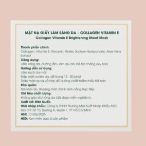 In tem phụ collagen sắc nét, chuẩn quy định