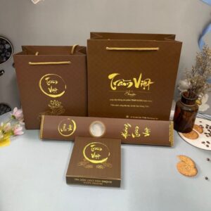 In túi giấy đựng trầm hương giá rẻ, thiết kế theo yêu cầu