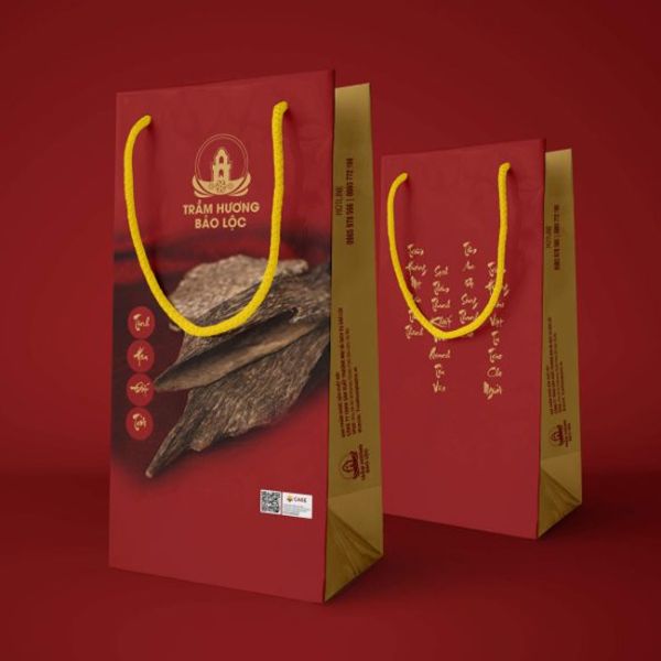 In túi giấy đựng trầm hương giá rẻ, thiết kế theo yêu cầu