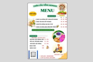 Kho mẫu menu cháo dinh dưỡng đẹp bắt mắt
