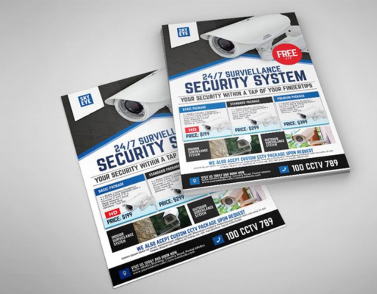 Mẫu brochure camera in trên chất liệu giấy cao cấp