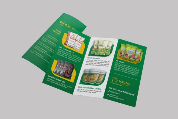 IN Hoa Long nhận thiết kế và in ấn mẫu Brochure Phân Bón chuyên nghiệp