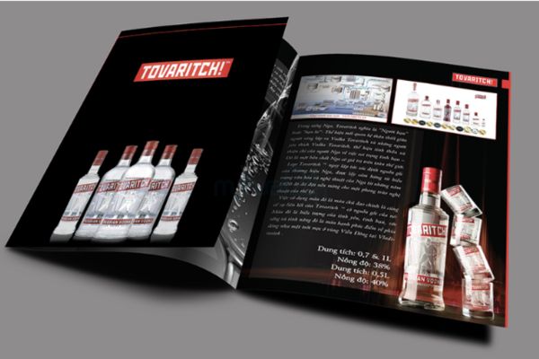 Mẫu brochure rượu giá rẻ, thiết kế theo yêu cầu