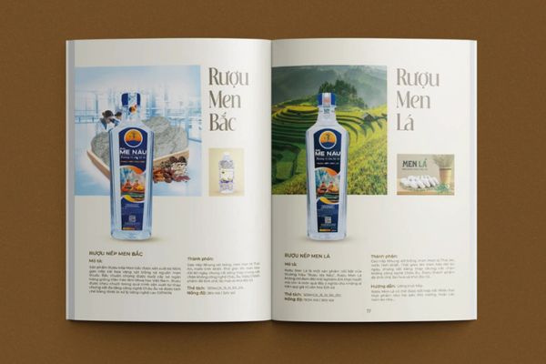 Mẫu brochure rượu giá rẻ, thiết kế theo yêu cầu