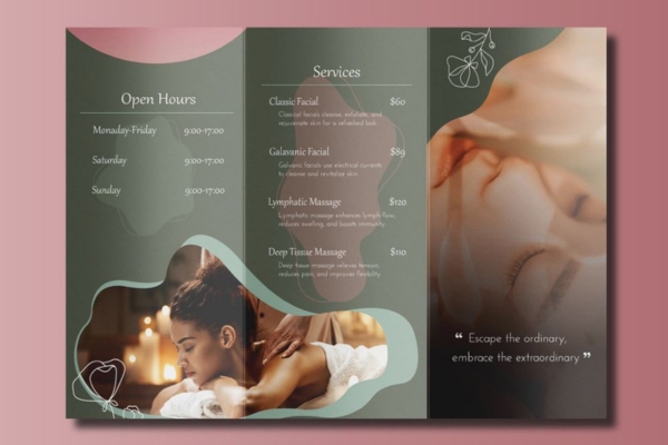 Mẫu brochure spa chuyên nghiệp