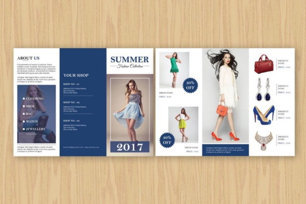 Mẫu brochure thời trang đẹp định hình thương hiệu