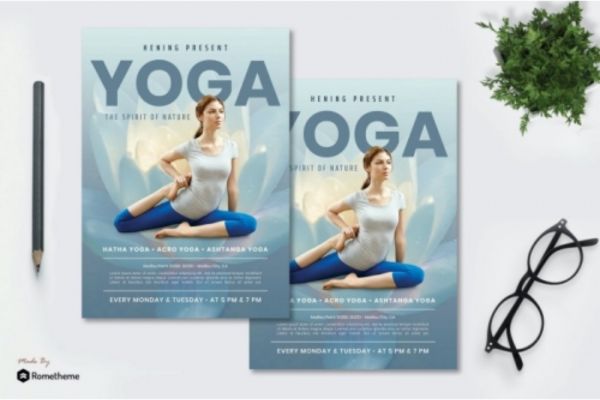 Mẫu brochure yoga giá rẻ, thiết kế theo yêu cầu tại Hà Nội