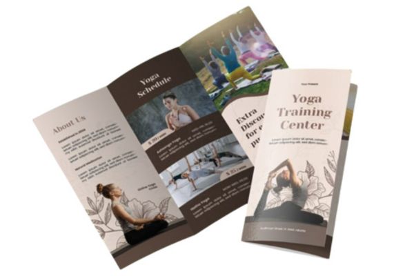 Mẫu brochure yoga giá rẻ, thiết kế theo yêu cầu tại Hà Nội