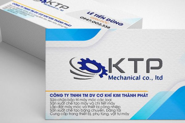 Mẫu card visit cơ khí giá rẻ, chất lượng cao tại Hà Nội
