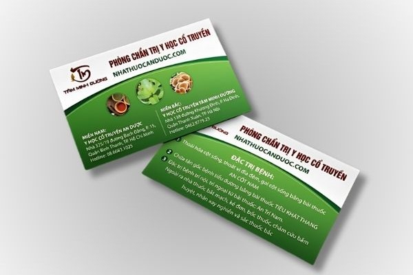 In Hoa Long nhận thiết kế và in ấn mẫu Card Visit Đông Y cao cấp