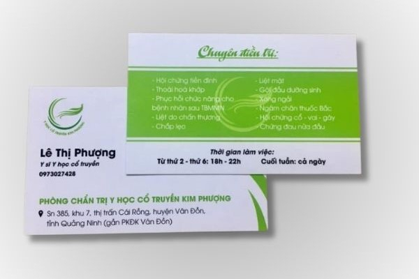 In Hoa Long nhận thiết kế và in ấn Mẫu Card Visit Đông Y đẹp