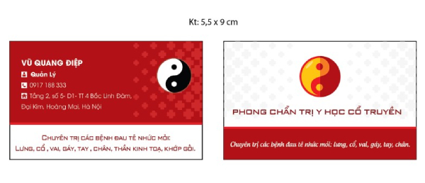 In Hoa Long nhận thiết kế và in ấn Mẫu Card Visit Đông Y giá rẻ