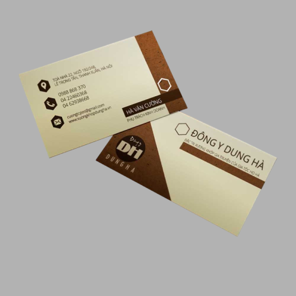 In Hoa Long nhận thiết kế và in ấn Mẫu Card Visit Đông Y theo yêu cầu