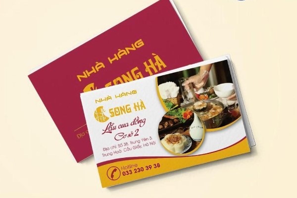 In Hoa Long nhận thiết kế và in ấn mẫu card visit nhà hàng giá rẻ