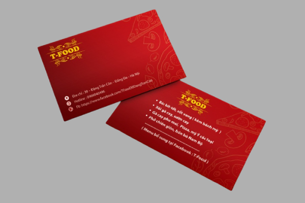 In Hoa Long nhận thiết kế và in ấn mẫu card visit nhà hàng sang trọng