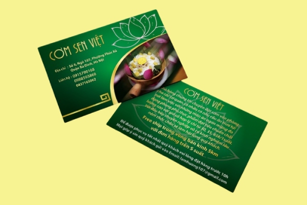 In Hoa Long nhận thiết kế và in ấn mẫu card visit nhà hàng theo yêu cầu