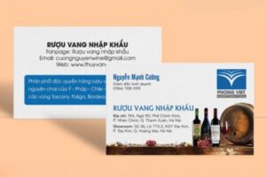 Mẫu card visit rượu vang giá rẻ, thiết kế theo yêu cầu