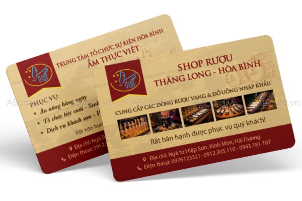 Mẫu card visit rượu vang giá rẻ, thiết kế theo yêu cầu