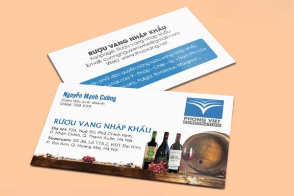 Mẫu card visit rượu vang giá rẻ, thiết kế theo yêu cầu