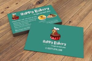 Mẫu card visit tiệm bánh giá rẻ, thiết kế theo yêu cầu