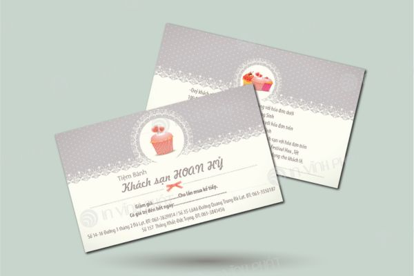 Mẫu card visit tiệm bánh giá rẻ, thiết kế theo yêu cầu
