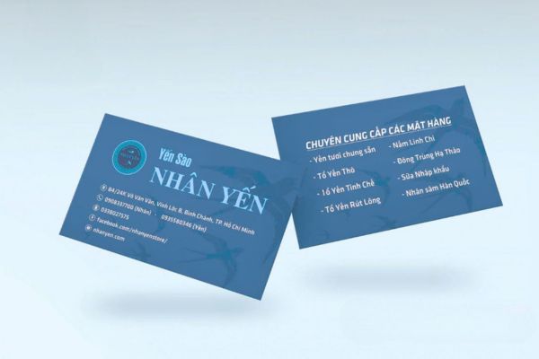 Mẫu card visit yến sào giá rẻ, thiết kế theo yêu cầu