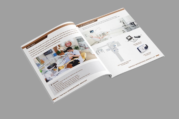 IN Hoa Long nhận thiết kế và in ấn Mẫu catalogue dịch vụ chăm sóc sức khỏe số lượng nhiều