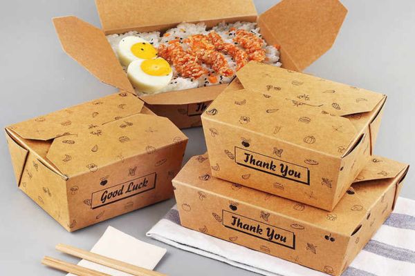 Mẫu hộp giấy take away giá rẻ, chất lượng cao