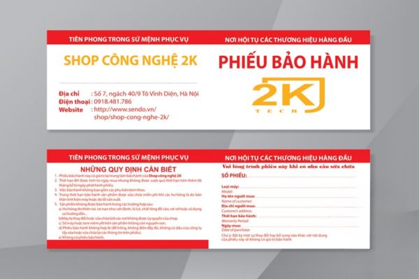 Phiếu bảo hành máy tính giá rẻ, chất lượng cao tại Hà Nội