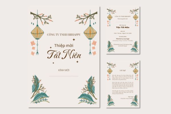 Mẫu thiệp mời tất niên giá rẻ, chất lượng cao tại Hà Nội