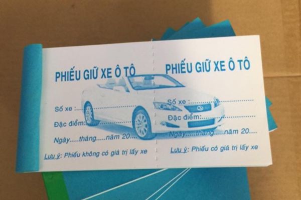 Mẫu vé gửi xe chất lượng cao tại Hà Nội