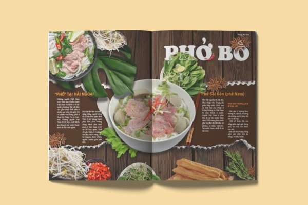Mẫu menu quán phở hiệu quả